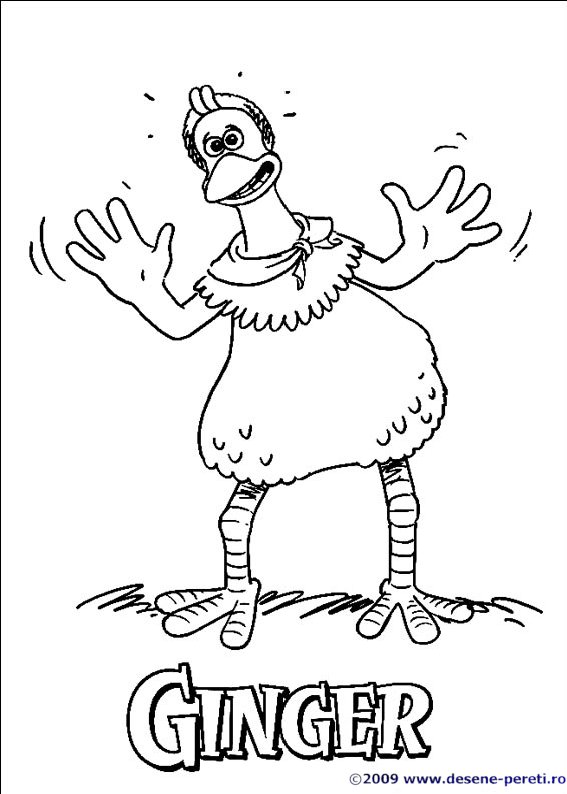 chicken run desene colorat